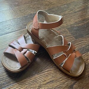 Salt Water See Wee Sandals in Brown Leather — US 13